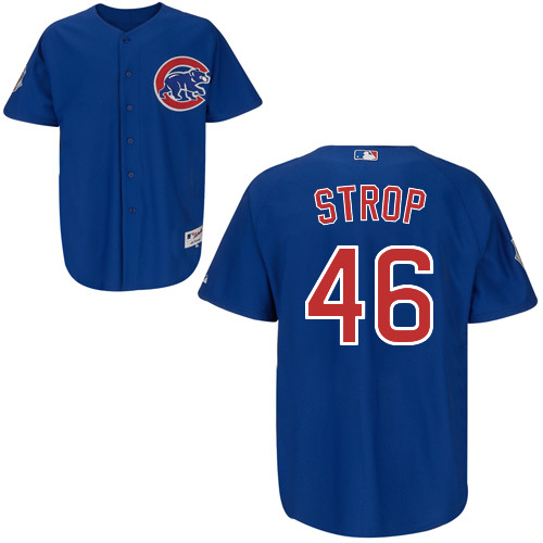 Pedro Strop #46 mlb Jersey-Chicago Cubs Women's Authentic Alternate 2 Blue Baseball Jersey